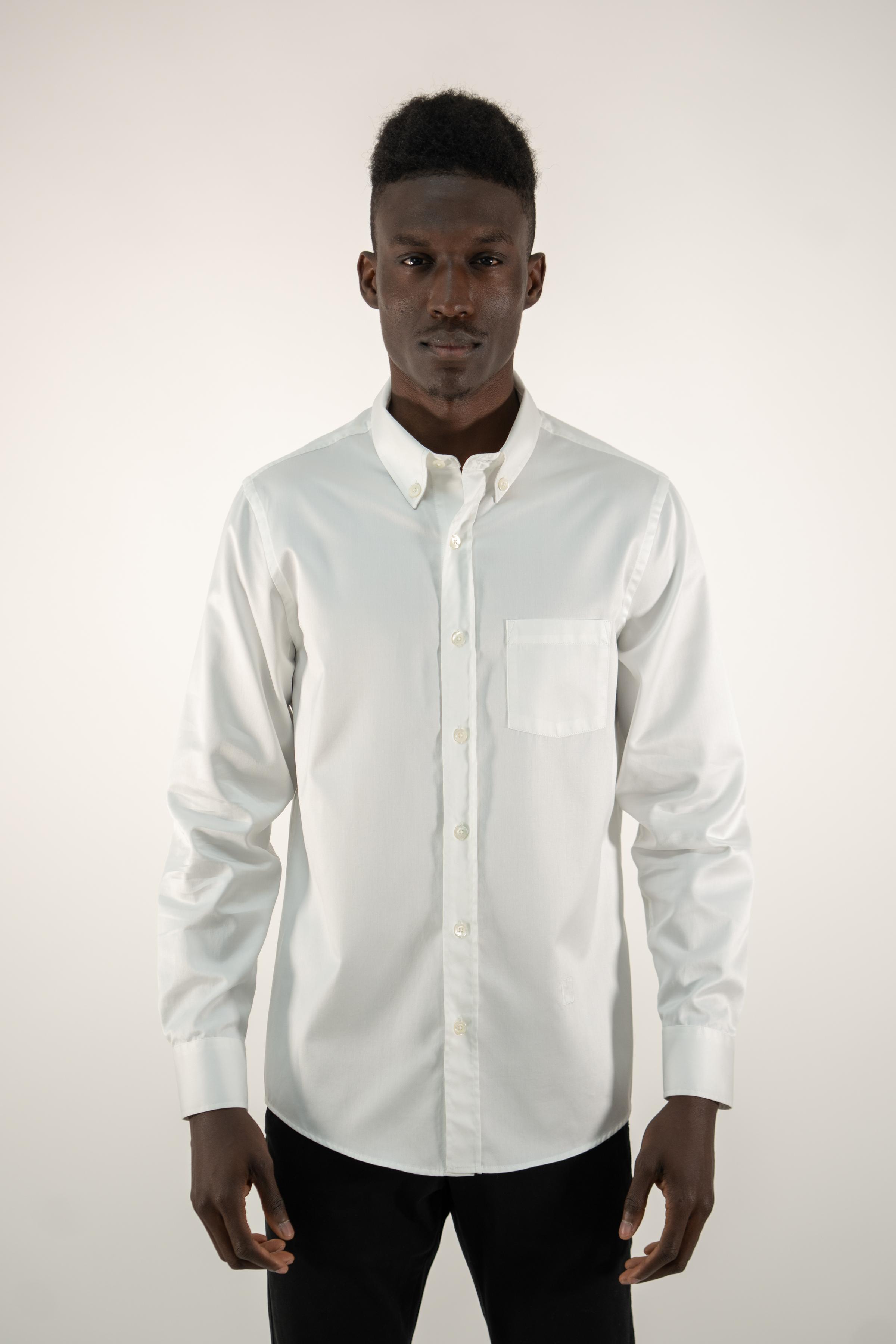 Camisa de Algodón Satinado